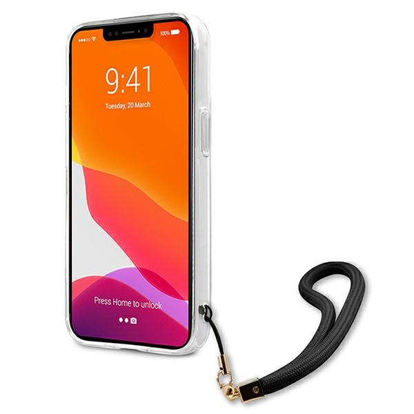 Etui GUESS Apple iPhone 13 13 Pro Camo Strap Collection Czarny Hardcase