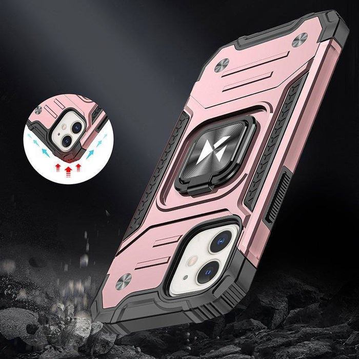 Etui Wozinsky Ring Armor etui iPhone 14 Plus pancerny pokrowiec uchwyt magnetyczny ring złote Case
