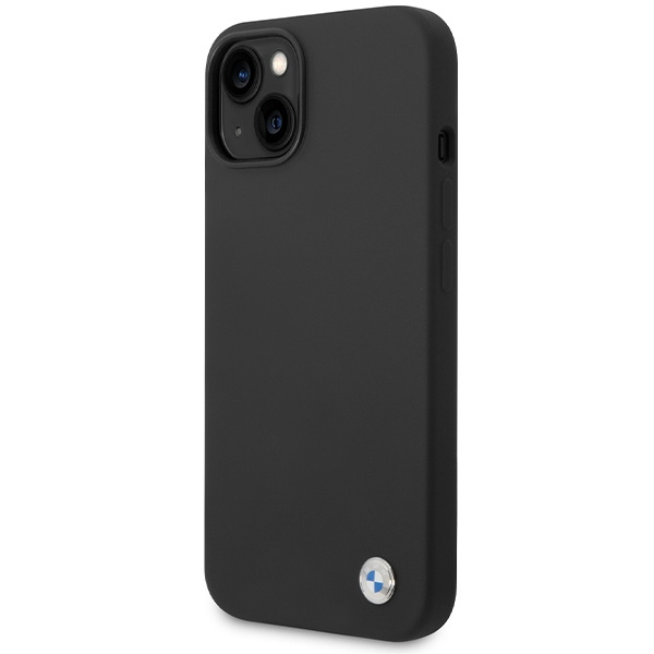 Etui Bmw Bmhcp15ssilbk Iphone 15 / 14 / 13 6.1" Czarny/black Hardcase Silicone Metal Logo Case