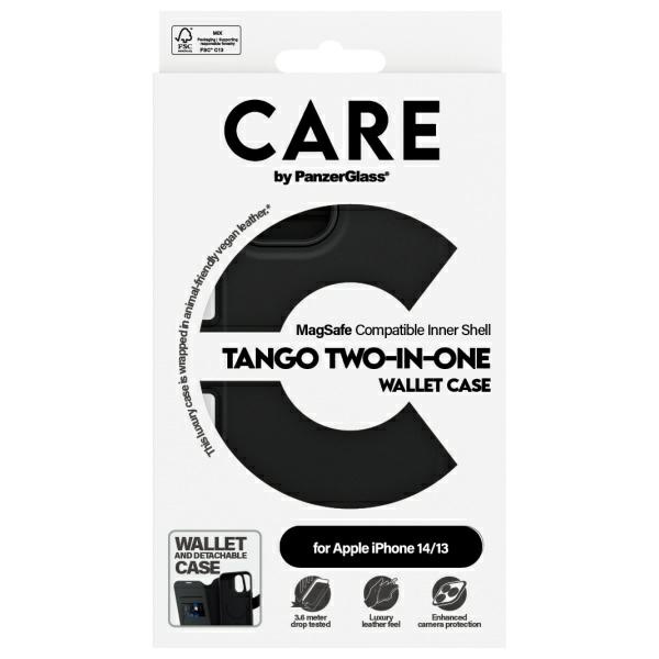 CARE by PanzerGlass Feature Tango 2in1    Wallet iPhone 14 / 13 6.1" MagSafe czarny/black 1160
