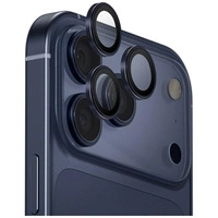 Szkło na obiektyw aparatu UNIQ Optix     Aluminium Camera Lens Protector do iPhone 17 Pro / iPhone 17 Pro Max z aplikatorem granatowy