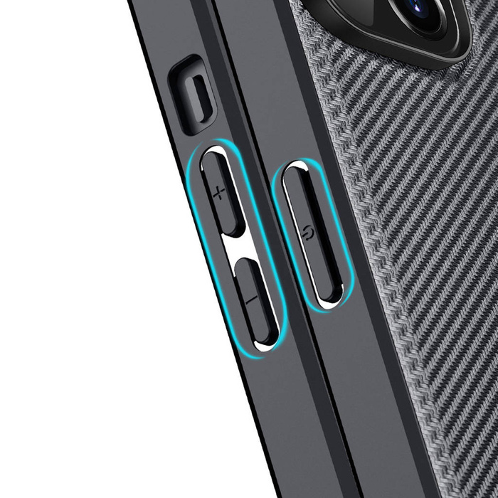 Dux Ducis Fino etui pokrowiec pokryty nylonowym materiałem iPhone 14 Max czarny