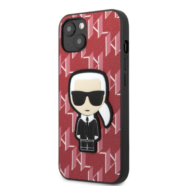 Etui Karl Lagerfeld Klhcp13spmnikpi iPhone 13 Mini 5,4" Hardcase Czerwony/red Monogram Ikonik Patch Case