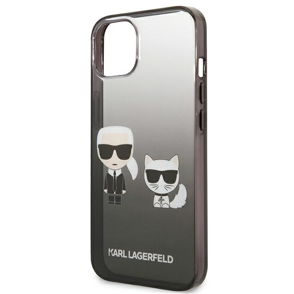 Etui KARL LAGERFELD Apple iPhone 13 Mini Gradient Ikonik Karl & Choupette Czarny Hardcase