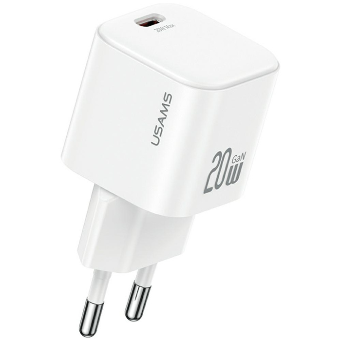 Ładowarka sieciowa USAMS JO Series CC260 20W USB-C + kabel USB-C/USB-C 1m biały