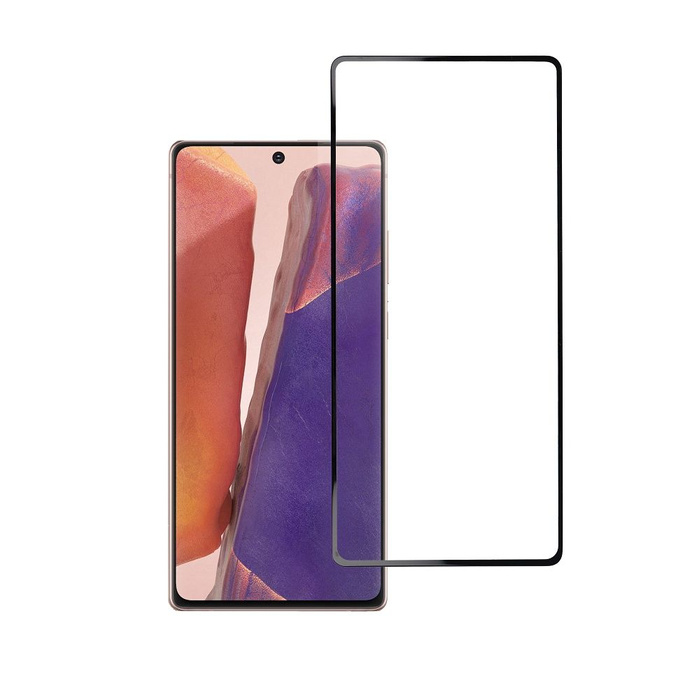 Szkło hartowane do Samsung Galaxy Note 20 (full glue/case friendly/działający czytnik) - czarny