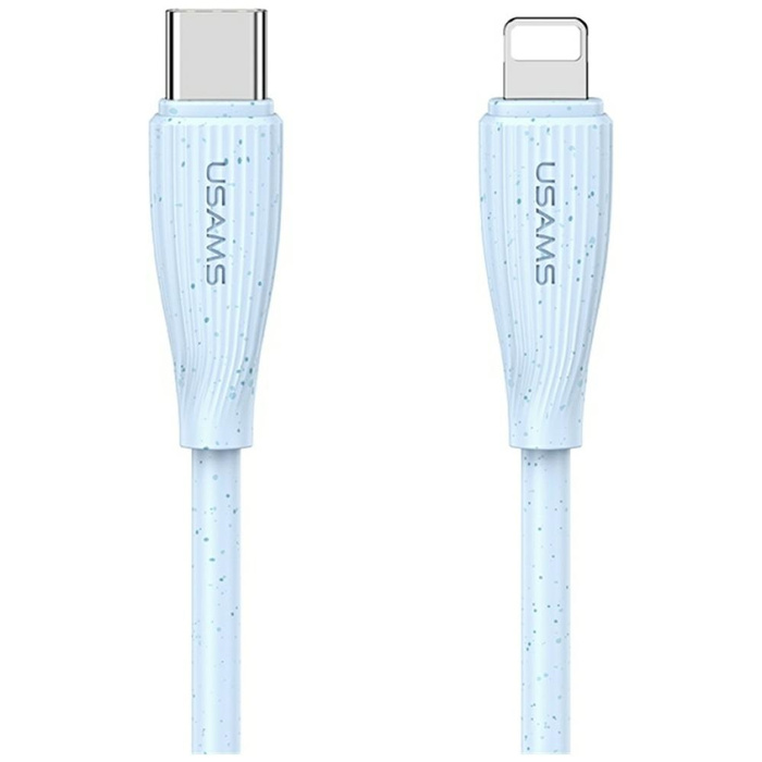 Kabel USAMS Green Series SJ717 30W USB-C do Lightning 1m niebieski