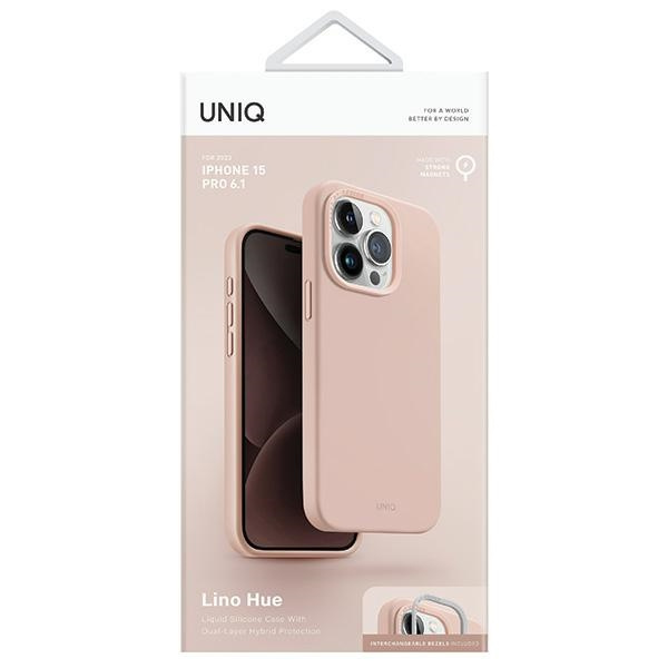 Etui UNIQ etui Lino Hue iPhone 15 Pro 6.1" Magclick Charging różowy/blush pink Case