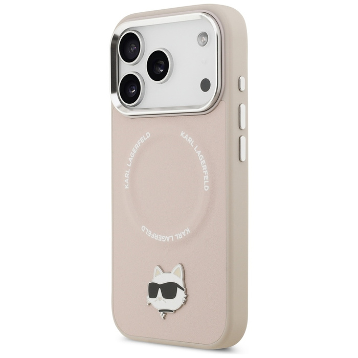 Etui Karl Lagerfeld Choupette Pin        MagSafe do iPhone 17 Pro Max różowy