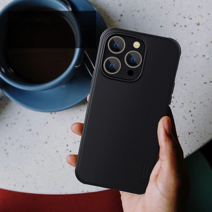 Etui Nillkin Super Frosted Shield Pro Magnetic Case etui iPhone 14 Pro Max z MagSafe magnetyczne niebieski