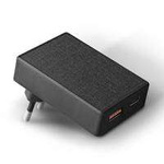 UNIQ Ład. siec. Votre Slim Duo 20W USB-C + USB-A czarny/charcoal black