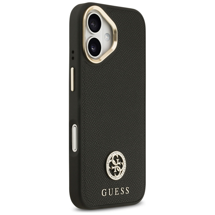 Etui Guess Grained Strass Logo MagSafe   do iPhone 17 czarny
