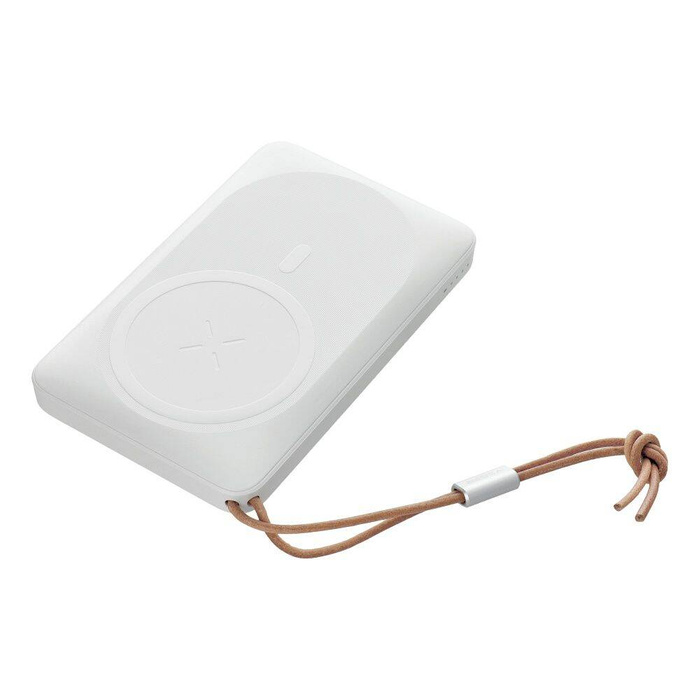 VEGER powerbank 10000 mAh z ładowaniem indukcyjnym kompatybilny z MagSafe PD QC3.0 2A 20W MagOn (VP1151 / W1151) biały