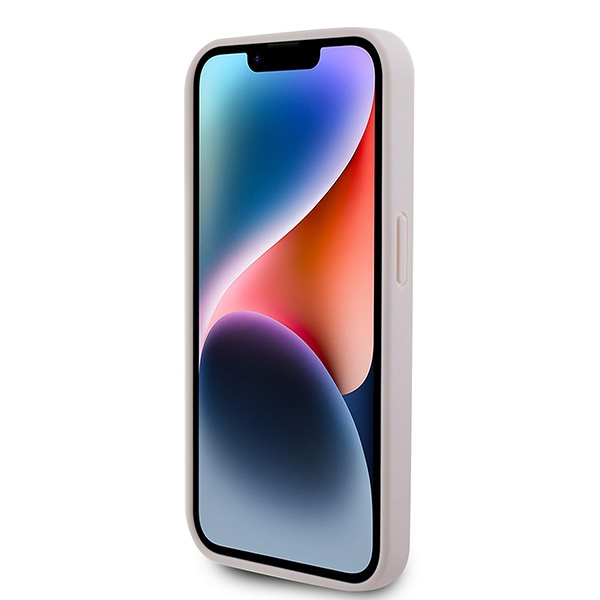 Etui Guess GUHCP15LP4TDPP iPhone 15 Pro 6.1" różowy/pink hardcase Leather 4G Triangle Strass Case