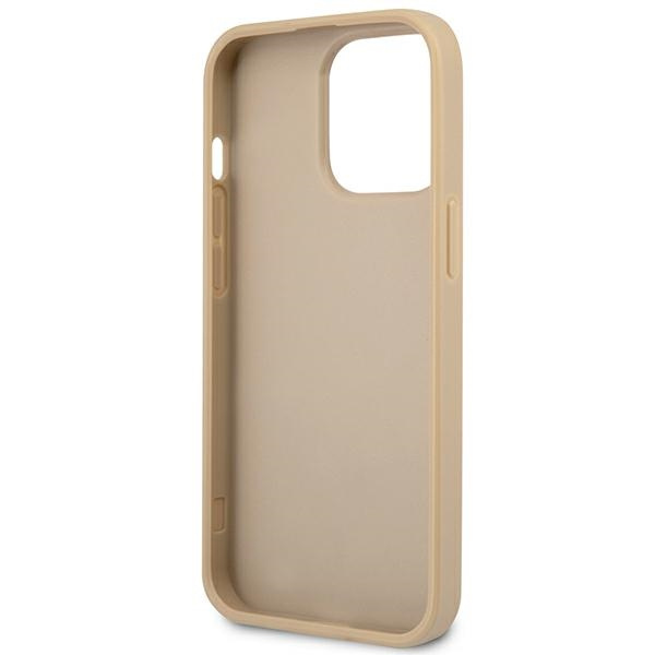 Etui GUESS Apple iPhone 14 Pro Max SaffianoTriangle Logo Beżowy Hardcase