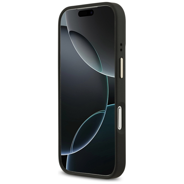 Etui Guess 4G Logo Plate MagSafe do      iPhone 17 Pro czarny