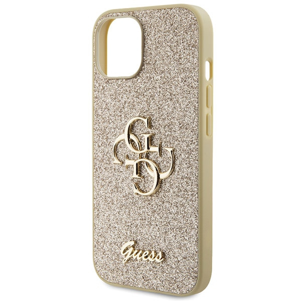 Etui Guess GUHCP15SHG4SGD iPhone 15 6.1" złoty/gold hardcase Glitter Script Big 4G Case