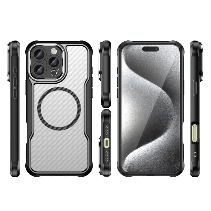 Etui silikonowe Leading Series MagSafe do iPhone 16 Pro - czarne