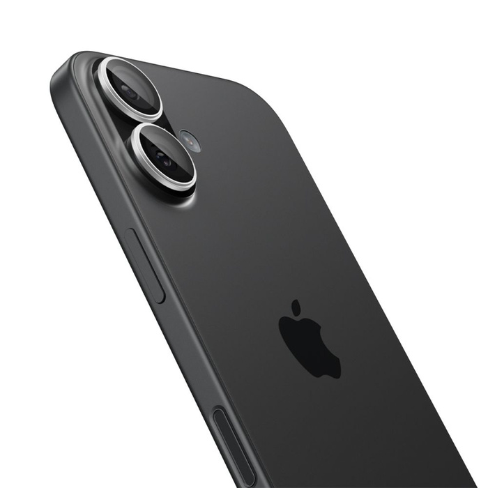 OSŁONA APARATU SPIGEN IPHONE 16 / 16 PLUS / 17 OPTIK PRO GLAS.TR ”EZ FIT” CAMERA PROTECTOR 2-PACK SILVER
