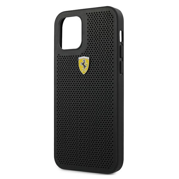 Etui FERRARI Apple iPhone 12 Pro Max On Track Perforated Czarny Hardcase