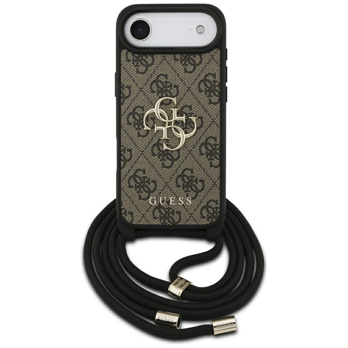 Etui Guess 4G Big Logo Cord Stap         Crossbody do iPhone 17 Air brązowy