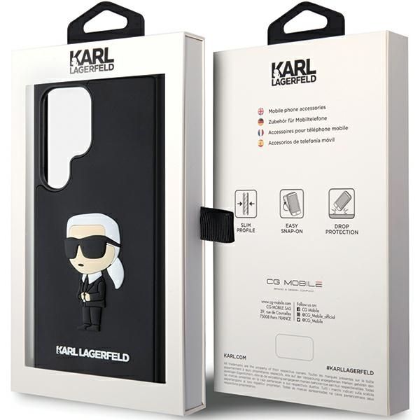 Etui Karl Lagerfeld KLHCS24L3DRKINK Samsung Galaxy S24 Ultra S928 czarny/black hardcase 3D Rubber Ikonik Case