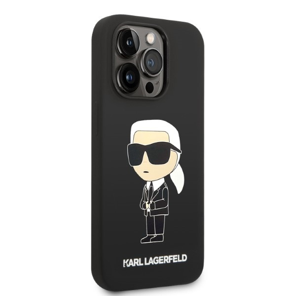Etui KARL LAGERFELD Apple iPhone 14 Pro Max Silicone NFT Ikonik Magsafe Czarny Hardcase
