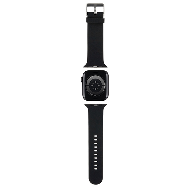 Karl Lagerfeld Pasek KLAWMSLKNK Apple Watch 38/40/41mm czarny/black strap 3D Rubber Karl Head 