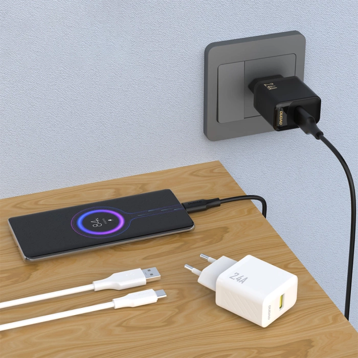 Ładowarka Dudao A23 2.4A USB-A - biała