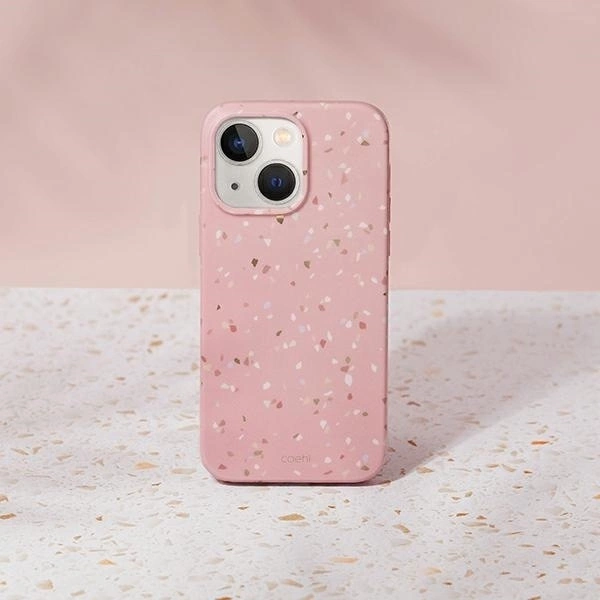 UNIQ etui Coehl Terrazzo iPhone 14 6,1" różowy/coral pink