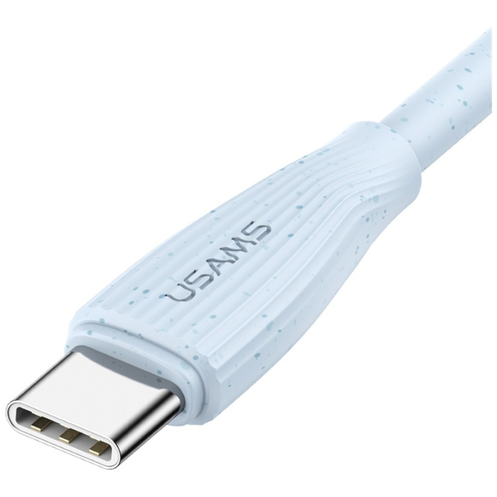 Kabel USAMS Green Series SJ714 18W 3A    USB-A do USB-C 1m niebieski