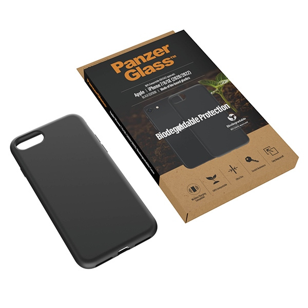 PanzerGlass Biodegradable Case iPhone SE 2022 / SE 2020 / 7 / 8  czarny/black 0346