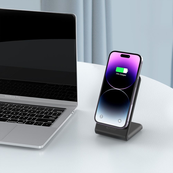 ŁADOWARKA TECH-PROTECT QI15W-A23 MAGNETIC MAGSAFE WIRELESS CHARGER BLACK