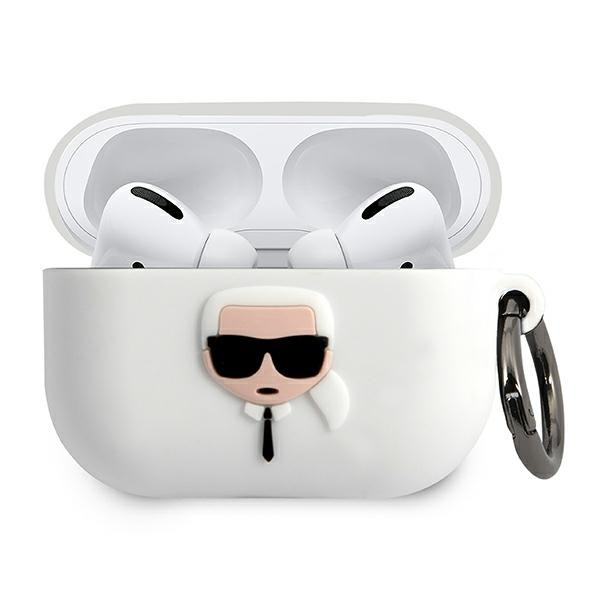 Etui KARL LAGERFELD Apple AirPods Pro Silicone Ikonik Biały Case