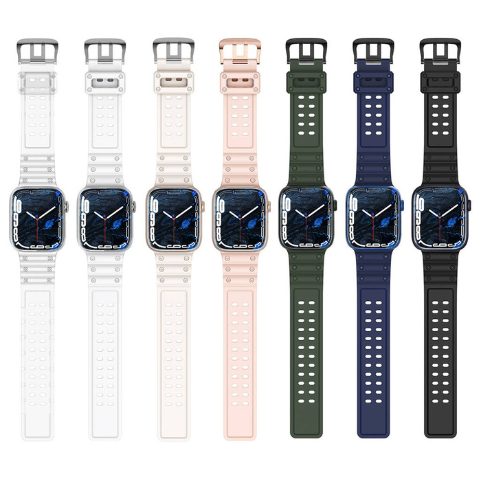Pasek Strap Triple Protection pasek Apple Watch SE, 8, 7, 6, 5, 4, 3, 2, 1 (41, 40, 38 mm) opaska bransoleta czarny