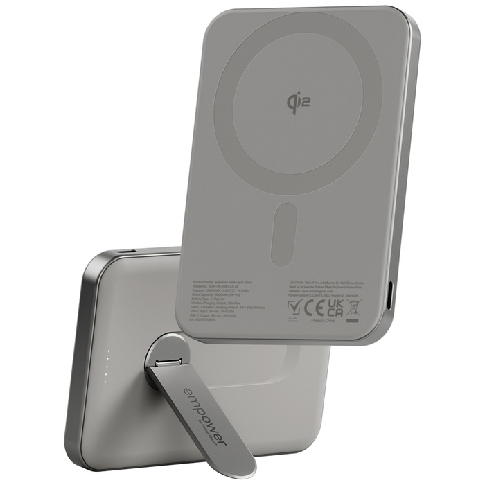 Powerbank empower by PanzerGlass Bank w. Spin Stand 5000mAh tytanowy