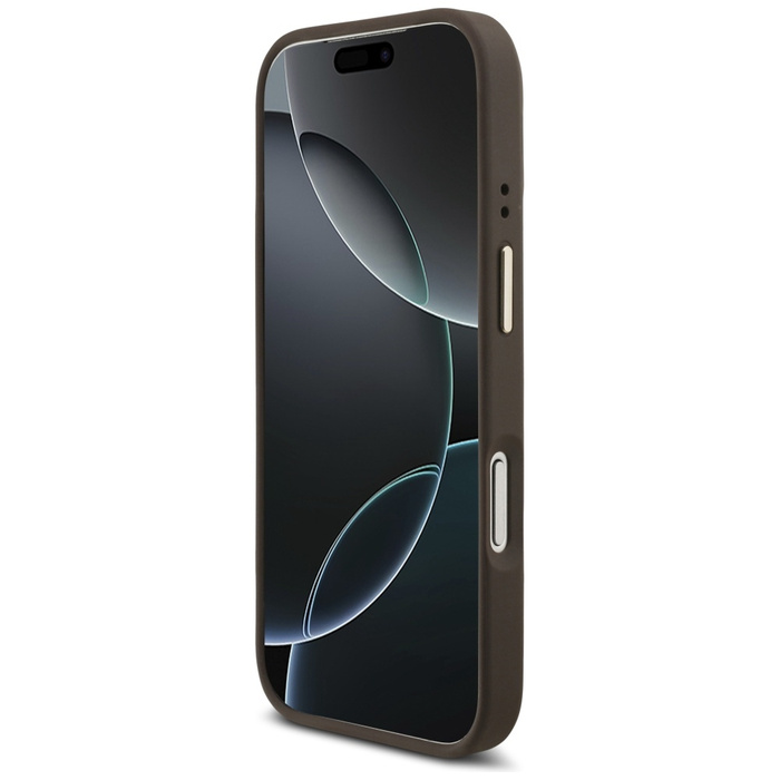 Etui Guess 4G z portfelem Magsafe do     iPhone 17 Pro brązowy