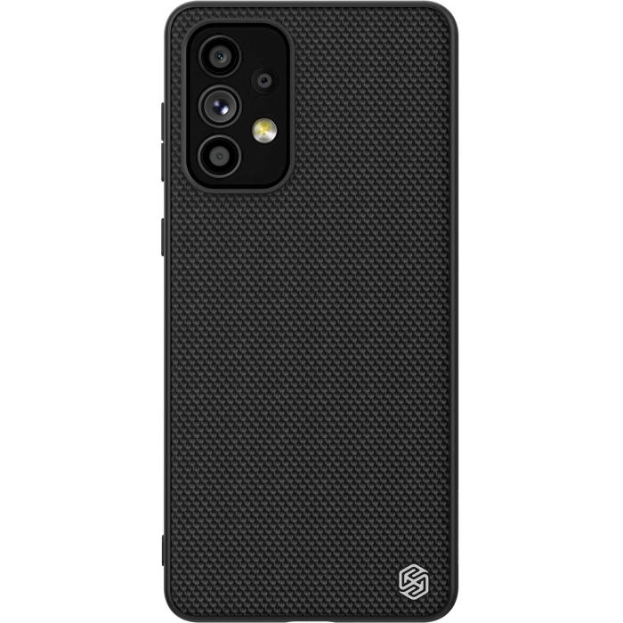 Nillkin Textured Case wytrzymałe wzmocnione etui z żelową ramką i nylonem na tyle Samsung Galaxy A73 czarny