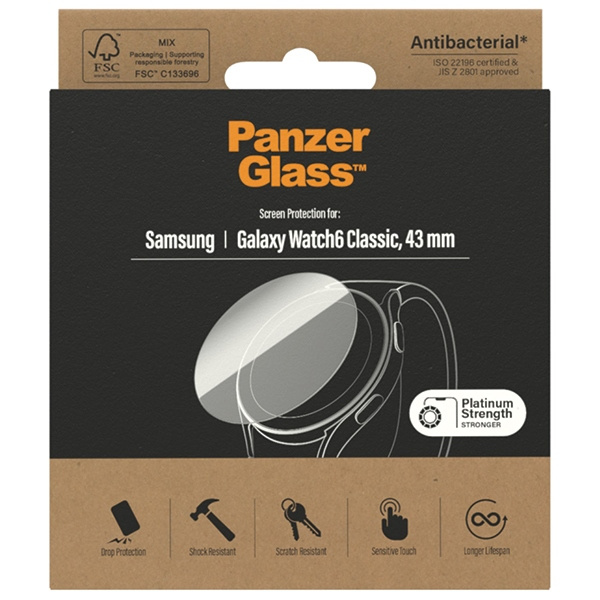 PanzerGlass Galaxy Watch 6 Classic 43mm Screen Protection Antibacterial 3685
