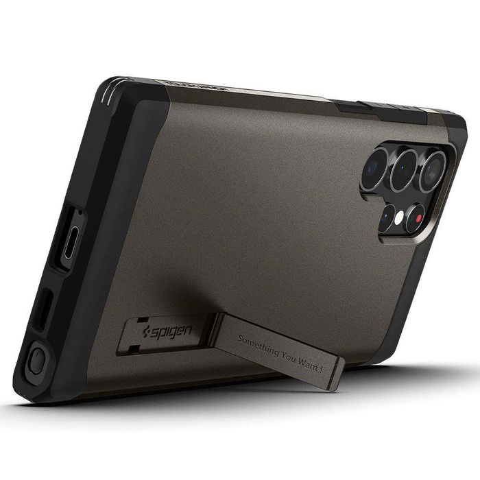 ETUI SPIGEN GALAXY S22 ULTRA TOUGH ARMOR GUNMETAL