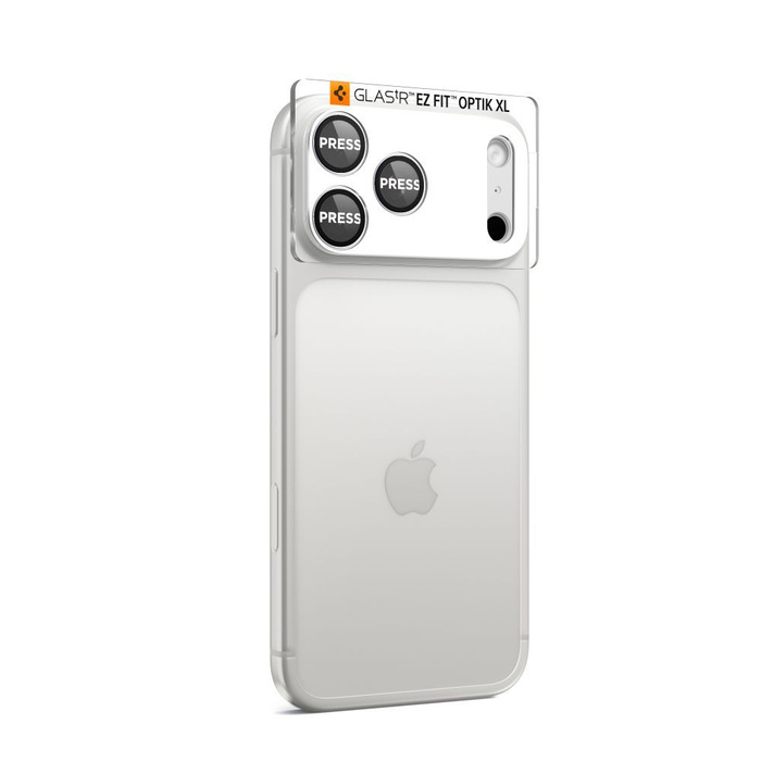 OSŁONA APARATU SPIGEN IPHONE 17 PRO MAX OPTIK PRO XL GLAS.TR ”EZ FIT” CAMERA PROTECTOR SILVER