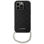 Etui Karl Lagerfeld KLHCP14SSACKLHPK iPhone 14 6.1" czarny/black hardcase Saffiano Monogram Chain Case