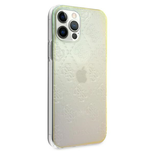 Etui GUESS Apple iPhone 12 12 Pro 4G 3D Pattern Collection Opalowy Hardcase