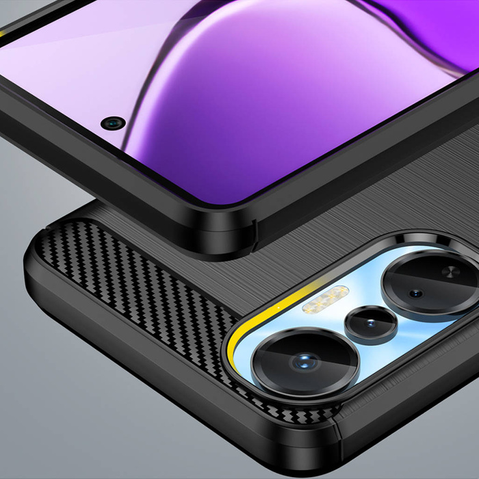 Etui Carbon Case etui do Infinix Hot 20S elastyczny silikonowy karbonowy pokrowiec czarne Case