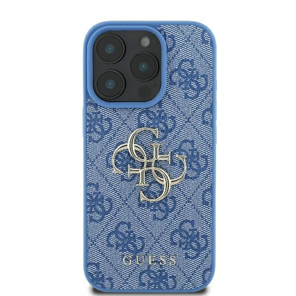 Etui Guess iPhone 16 Pro 6.3" niebieski/blue hardcase 4G Big Logo