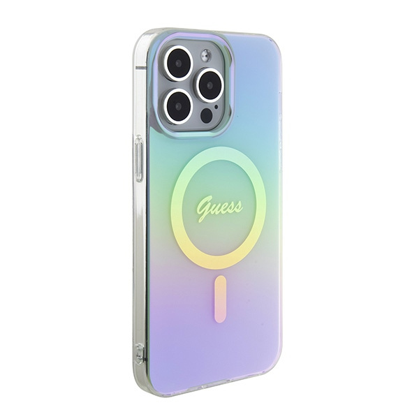Etui Guess GUHMP15XHITSQ iPhone 15 Pro Max turkusowy/turquoise hardcase IML Iridescent MagSafe Case
