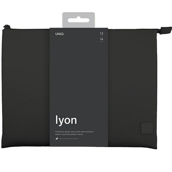 Etui UNIQ etui Lyon laptop Sleeve 14" czarny/midnight black Waterproof RPET