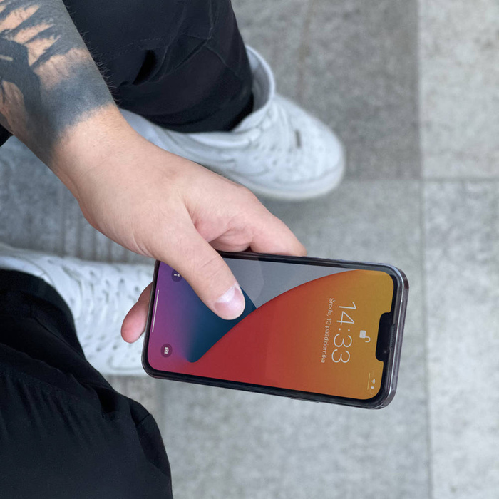 Wozinsky super wytrzymałe szkło hartowane Full Glue na cały ekran z ramką Case Friendly iPhone 14 Max / 13 Pro Max czarny