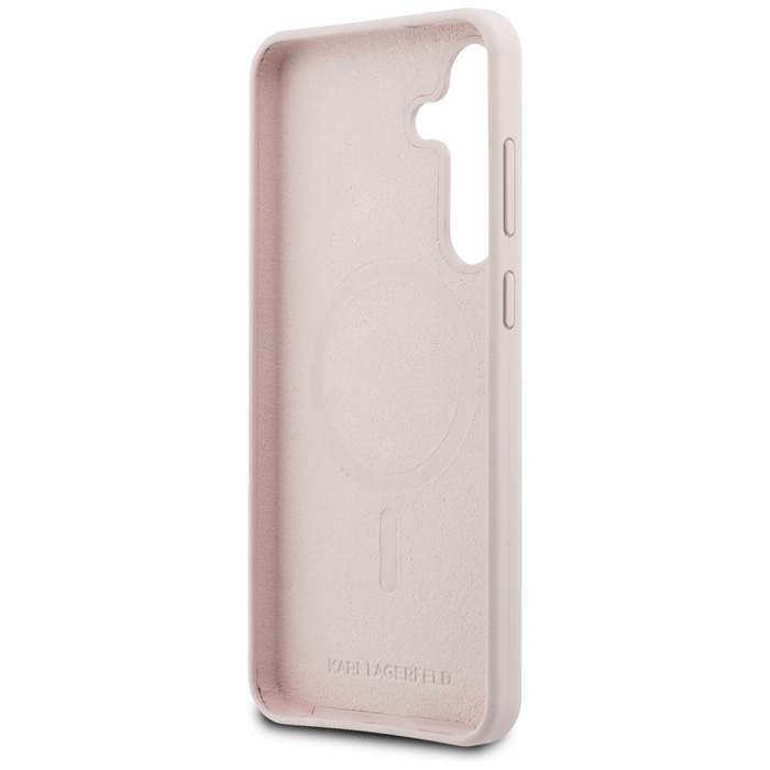 Etui Karl Lagerfeld Silicone             Karl&Choupette Heads MagSafe do Samsung Galaxy S25 FE różowy