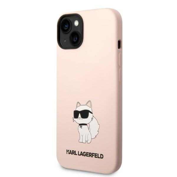 Etui Karl Lagerfeld Klhcp14ssnchbcp Iphone 14 6,1" Hardcase Różowy/pink Silicone Choupette Case